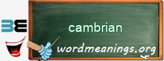 WordMeaning blackboard for cambrian